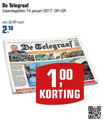 Aanbiedingen De telegraaf - Huismerk - Primera - Geldig van 08/01/2017 tot 22/01/2017 bij Primera