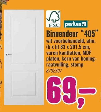 Aanbiedingen Binnendeur 405 - Pertura - Geldig van 09/01/2017 tot 22/01/2017 bij Hornbach