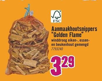 Aanbiedingen Aanmaakhoutsnippers golden flame - Huismerk Hornbach - Geldig van 09/01/2017 tot 22/01/2017 bij Hornbach