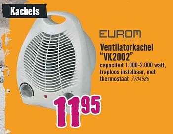 Aanbiedingen Eurom ventilatorkachel vk2002 - Eurom - Geldig van 09/01/2017 tot 22/01/2017 bij Hornbach