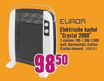 Aanbiedingen Eurom elektrische kachel crystal 2000 - Eurom - Geldig van 09/01/2017 tot 22/01/2017 bij Hornbach