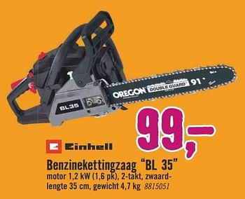 Aanbiedingen Einhell benzinekettingzaag bl 35 - Einhell - Geldig van 09/01/2017 tot 22/01/2017 bij Hornbach