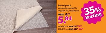 Aanbiedingen Anti-slip mat - Huismerk - Leen Bakker - Geldig van 09/01/2017 tot 22/01/2017 bij Leen Bakker