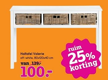 Aanbiedingen Haltafel valeria - Huismerk - Leen Bakker - Geldig van 09/01/2017 tot 22/01/2017 bij Leen Bakker