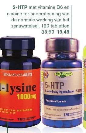 Aanbiedingen 5-htp met vitamine b6 - De Tuinen - Geldig van 09/01/2017 tot 22/01/2017 bij Holland & Barrett