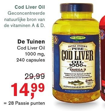 Aanbiedingen De tuinen cod liver oil - De Tuinen - Geldig van 09/01/2017 tot 22/01/2017 bij Holland & Barrett