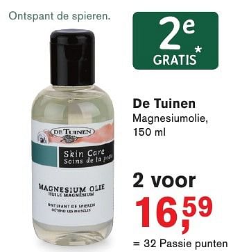 Aanbiedingen De tuinen magnesiumolie - De Tuinen - Geldig van 09/01/2017 tot 22/01/2017 bij Holland & Barrett