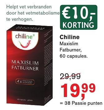 Aanbiedingen Chiline maxislim fatburner - Chiline - Geldig van 09/01/2017 tot 22/01/2017 bij Holland & Barrett