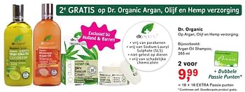 Aanbiedingen Dr. organic argan oil shampoo - Dr. Organic - Geldig van 09/01/2017 tot 22/01/2017 bij Holland & Barrett