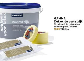 Aanbiedingen Gamma dekkende voorstrijk - Huismerk - Gamma - Geldig van 09/01/2017 tot 22/01/2017 bij Gamma