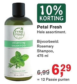 Aanbiedingen Petal fresh rosemary shampoo - Petal Fresh - Geldig van 09/01/2017 tot 22/01/2017 bij Holland & Barrett