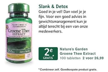 Aanbiedingen Nature`s garden groene thee extract - Nature's Garden - Geldig van 09/01/2017 tot 22/01/2017 bij Holland & Barrett