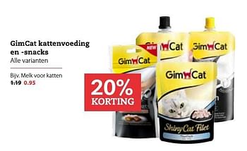 Aanbiedingen Gimcat kattenvoeding en -snacks - Gim Cat - Geldig van 09/01/2017 tot 22/01/2017 bij Pets Place