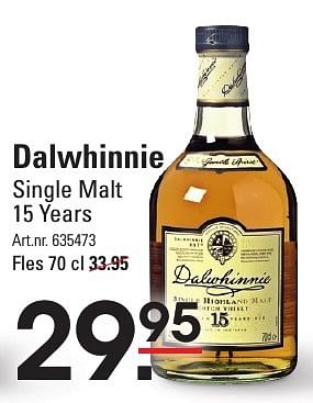 Aanbiedingen Dalwhinnie single malt 15 years - Dalwhinnie - Geldig van 05/01/2017 tot 23/01/2017 bij Sligro