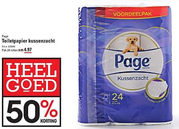 Aanbiedingen Page toiletpapier kussenzacht - Page - Geldig van 05/01/2017 tot 23/01/2017 bij Sligro