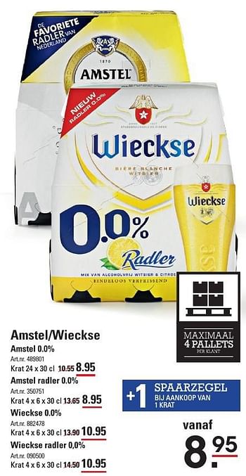 Aanbiedingen Amstel 0.0% - Amstel - Geldig van 05/01/2017 tot 23/01/2017 bij Sligro