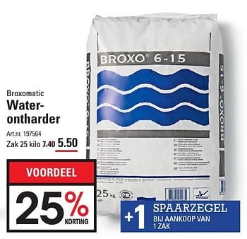 Aanbiedingen Broxomatic waterontharder - BroxoMatic - Geldig van 05/01/2017 tot 23/01/2017 bij Sligro