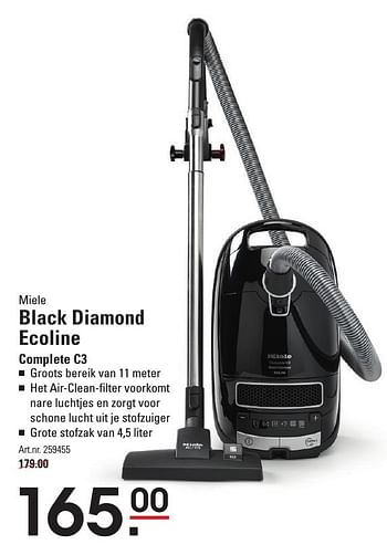 Aanbiedingen Miele black diamond ecoline complete c3 - Miele - Geldig van 05/01/2017 tot 23/01/2017 bij Sligro