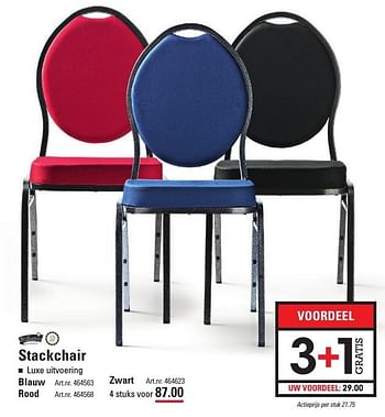 Aanbiedingen Stackchair blauw - Sediamo - Geldig van 05/01/2017 tot 23/01/2017 bij Sligro