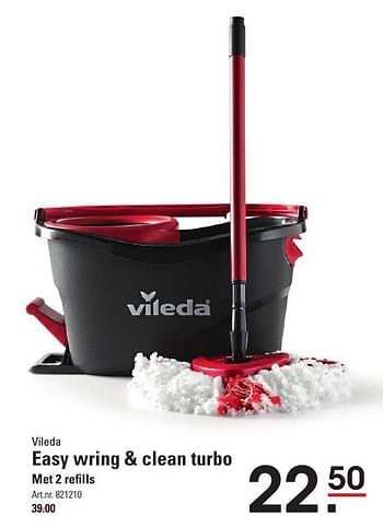 Aanbiedingen Vileda easy wring + clean turbo - Vileda - Geldig van 05/01/2017 tot 23/01/2017 bij Sligro