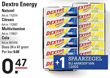 Aanbiedingen Dextro energy naturel - Dextro Energy - Geldig van 05/01/2017 tot 23/01/2017 bij Sligro