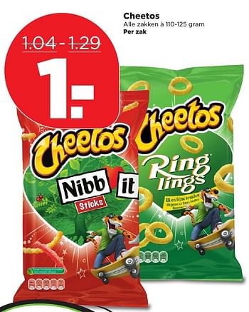 Aanbiedingen Cheetos - Cheetos  - Geldig van 15/01/2017 tot 21/01/2017 bij Plus
