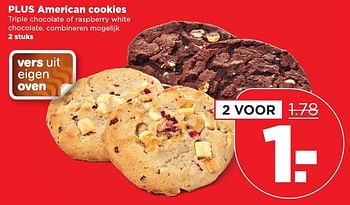 Aanbiedingen Plus american cookies - Huismerk - Plus - Geldig van 15/01/2017 tot 21/01/2017 bij Plus