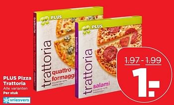 Aanbiedingen Plus pizza trattoria - Huismerk - Plus - Geldig van 15/01/2017 tot 21/01/2017 bij Plus