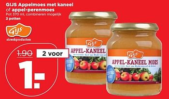Aanbiedingen Gijs appelmoes met kaneel of appel-perenmoes - Gijs - Geldig van 15/01/2017 tot 21/01/2017 bij Plus