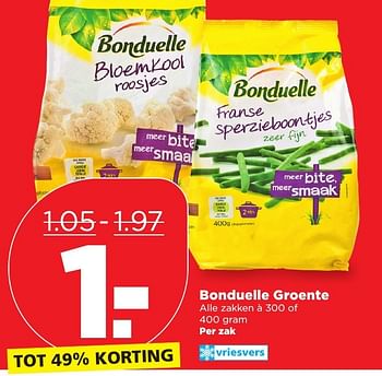 Aanbiedingen Bonduelle groente - Bonduelle - Geldig van 15/01/2017 tot 21/01/2017 bij Plus