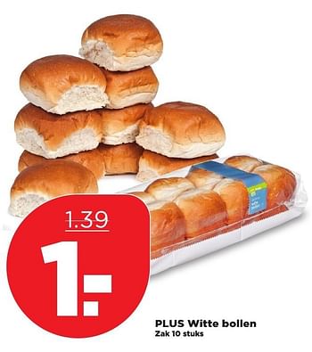 Aanbiedingen Plus witte bollen - Huismerk - Plus - Geldig van 15/01/2017 tot 21/01/2017 bij Plus
