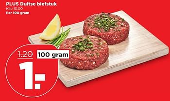 Aanbiedingen Plus duitse biefstuk - Huismerk - Plus - Geldig van 15/01/2017 tot 21/01/2017 bij Plus