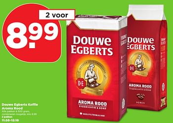 Aanbiedingen Douwe egberts koffie aroma rood - Douwe Egberts - Geldig van 15/01/2017 tot 21/01/2017 bij Plus