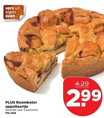 Aanbiedingen Plus roomboter appeltaartje - Huismerk - Plus - Geldig van 15/01/2017 tot 21/01/2017 bij Plus