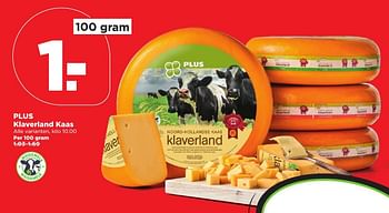 Aanbiedingen Plus klaverland kaas - Huismerk - Plus - Geldig van 15/01/2017 tot 21/01/2017 bij Plus