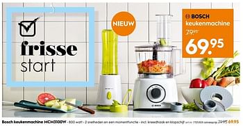 Aanbiedingen Bosch keukenmachine mcm3100w - Bosch - Geldig van 15/01/2017 tot 21/01/2017 bij Blokker