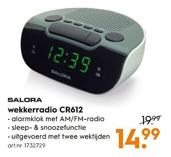 Aanbiedingen Salora wekkerradio cr612 - Salora - Geldig van 15/01/2017 tot 21/01/2017 bij Blokker