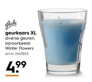 Aanbiedingen Geurkaars xl - Glade - Geldig van 15/01/2017 tot 21/01/2017 bij Blokker