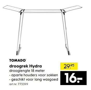 Aanbiedingen Droogrek hydra - Tomado - Geldig van 15/01/2017 tot 21/01/2017 bij Blokker