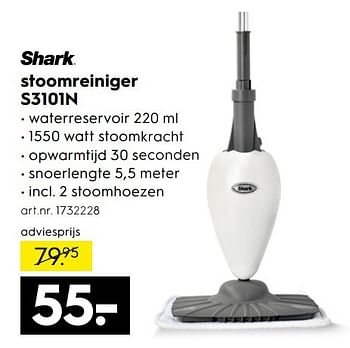 Aanbiedingen Stoomreiniger s3101n - Shark - Geldig van 15/01/2017 tot 21/01/2017 bij Blokker