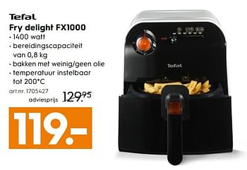 Aanbiedingen Tefal fry delight fx1000 - Tefal - Geldig van 15/01/2017 tot 21/01/2017 bij Blokker