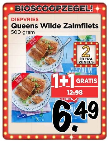 Aanbiedingen Queens wilde zalmfilets - Queens - Geldig van 15/01/2017 tot 21/01/2017 bij Vomar