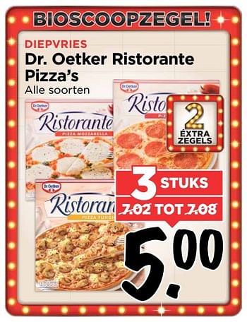 Aanbiedingen Dr. oetker ristorante pizza`s - Dr. Oetker - Geldig van 15/01/2017 tot 21/01/2017 bij Vomar