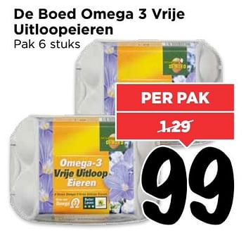 Aanbiedingen De boed omega 3 vrije uitloopeieren - Natuurfarm de Boed - Geldig van 15/01/2017 tot 21/01/2017 bij Vomar