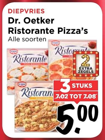 Aanbiedingen Dr. oetker ristorante pizza`s - Dr. Oetker - Geldig van 15/01/2017 tot 21/01/2017 bij Vomar