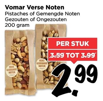 Aanbiedingen Vomar verse noten - Huismerk Vomar - Geldig van 15/01/2017 tot 21/01/2017 bij Vomar