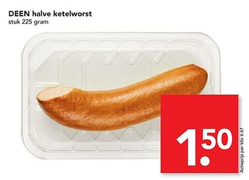 Aanbiedingen Deen halve ketelworst - Huismerk deen supermarkt - Geldig van 15/01/2017 tot 21/01/2017 bij Deen Supermarkten
