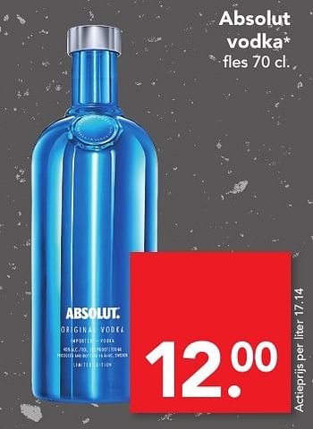 Aanbiedingen Absolut vodka - Absolut - Geldig van 15/01/2017 tot 21/01/2017 bij Deen Supermarkten