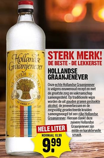 Aanbiedingen Hollandse graanjenever - De Zeven Granen - Geldig van 15/01/2017 tot 21/01/2017 bij Dirk III