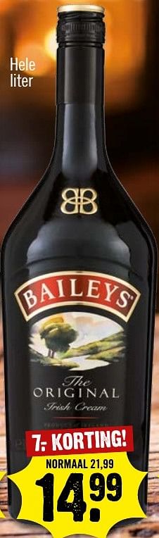 Aanbiedingen Baileys - Baileys - Geldig van 15/01/2017 tot 21/01/2017 bij Dirk III